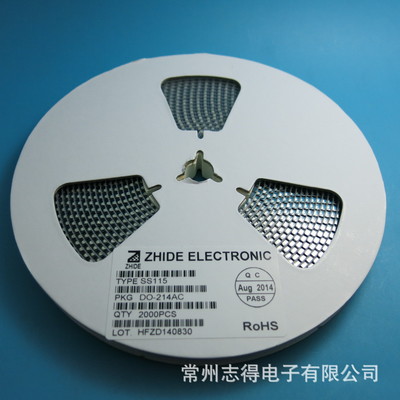 SS115肖特基二極管貼片SMA 原裝正品，志得電子專業供應